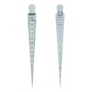 Accud Konik Cetvel 0.8-15mm (1/32"-5/8") 0.1mm (1/64") / 962-015-05