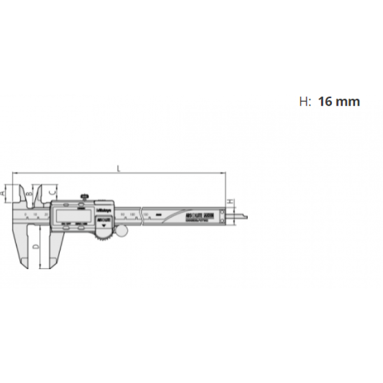 Mitutoyo Dijital Kumpas Data Aktarımlı 200 mm , 0-8'' | 500-172-30