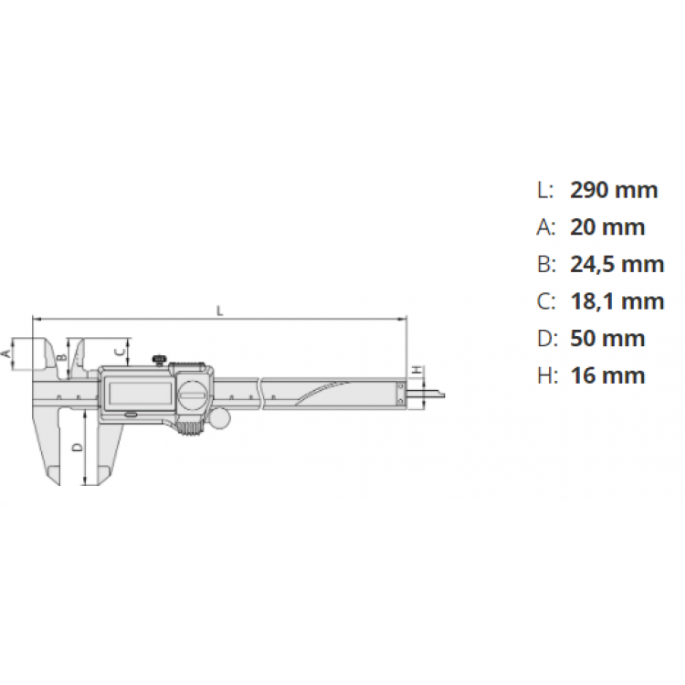 Mitutoyo Dijital Kumpas 200 mm | 500-707-20