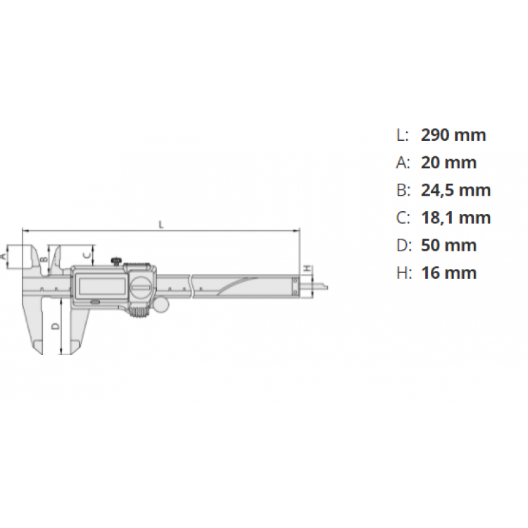 Mitutoyo Dijital Kumpas 200 mm | 500-717-20