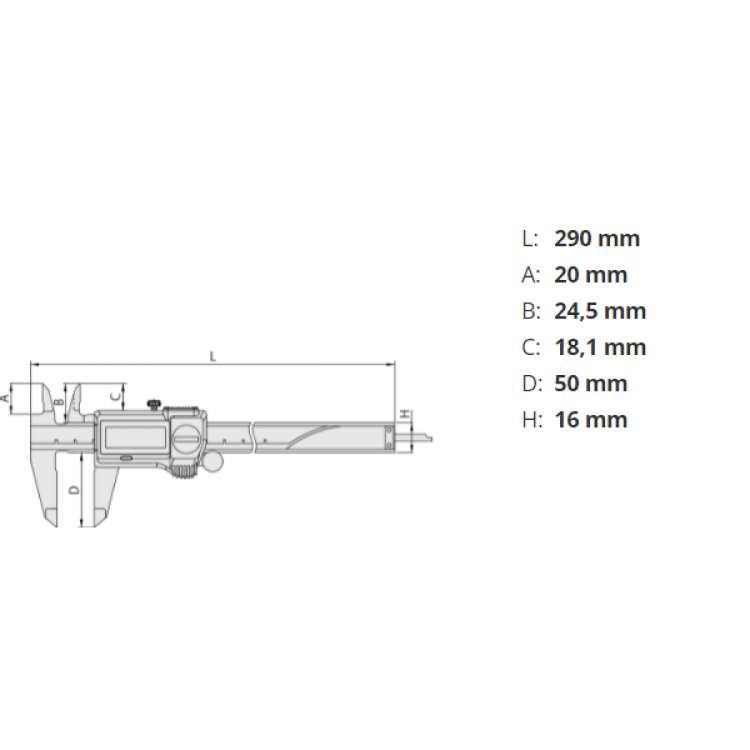 Mitutoyo Dijital Kumpas 200 mm | 500-728-20