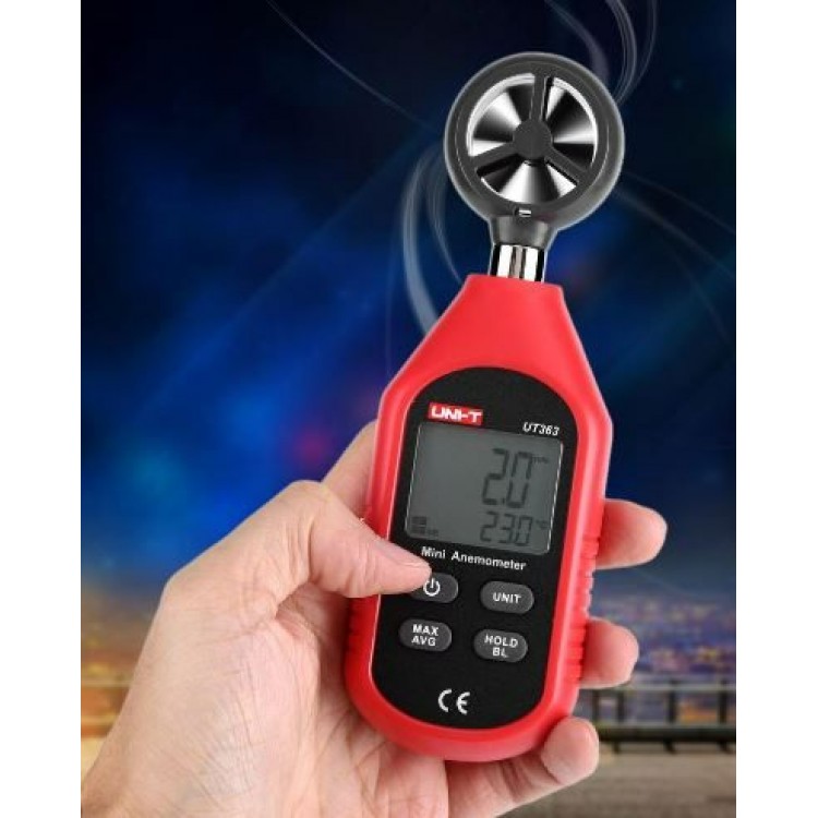 UNI-T Mini Dijital Rüzgar Hızı Ölçer Anemometre | UT363