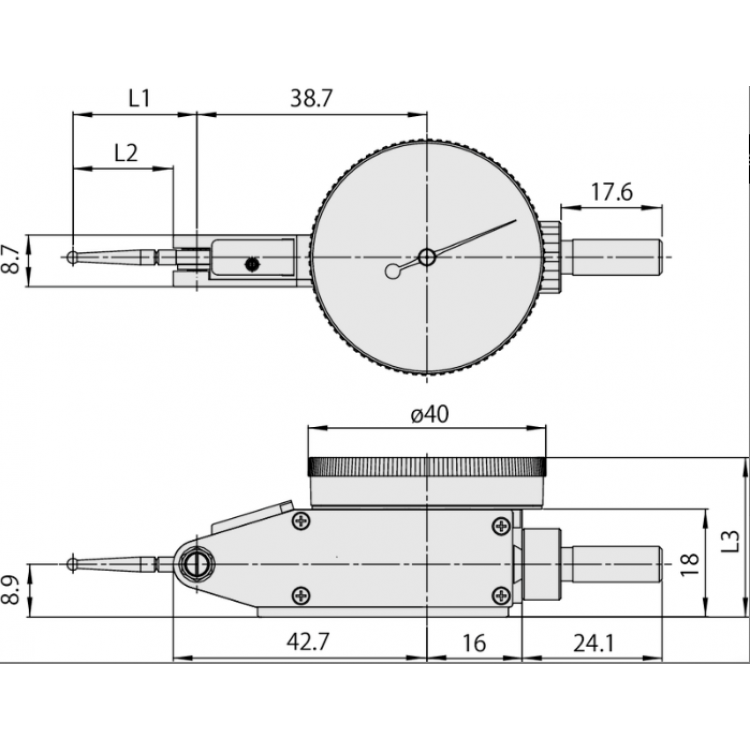 Mitutoyo Salgı Komparatörü Seti 0,80 mm | 513-404-10T