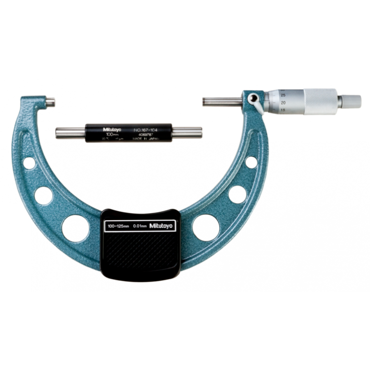 Mitutoyo Hafif ve Atölye Tipi Dış Çap Mikrometreleri 100-125 mm | 103-141-10