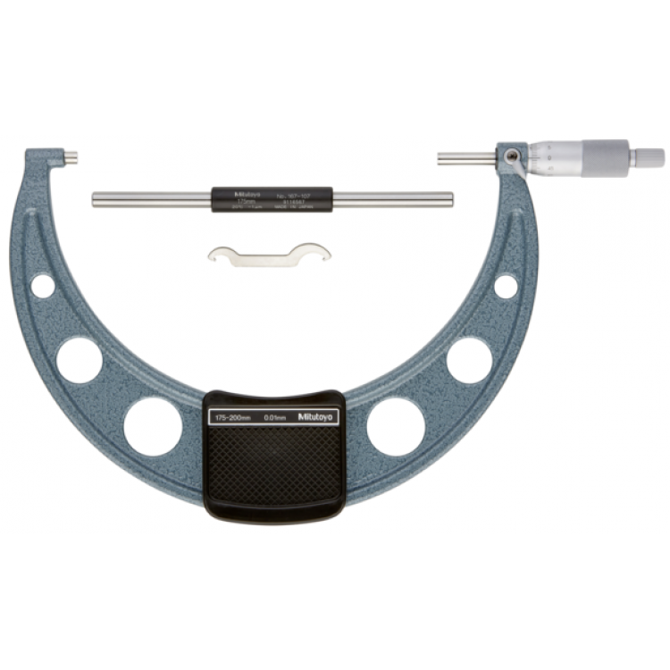 Mitutoyo Hafif ve Atölye Tipi Dış Çap Mikrometreleri 175-200 mm | 103-144-10