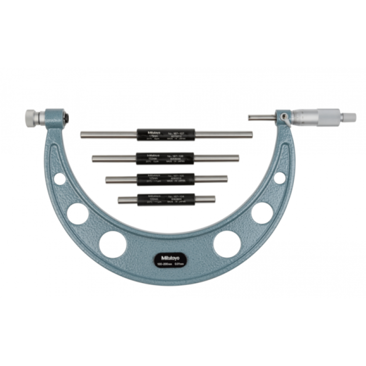 Mitutoyo Değiştirilebilir Uçlu Dış Çap Mikrometresi 100-200 mm | 104-140A