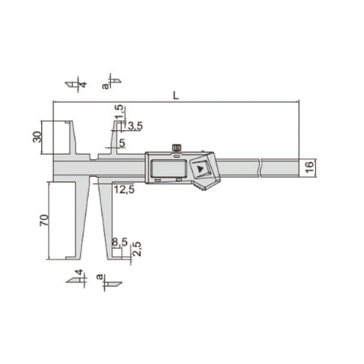 Insize Dijital İç Kanal Kumpası / 1176-150
