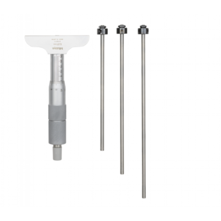 Mitutoyo Derinlik Mikrometresi 0-150 mm (Değiştirilebilir Çubuklar) | 129-112