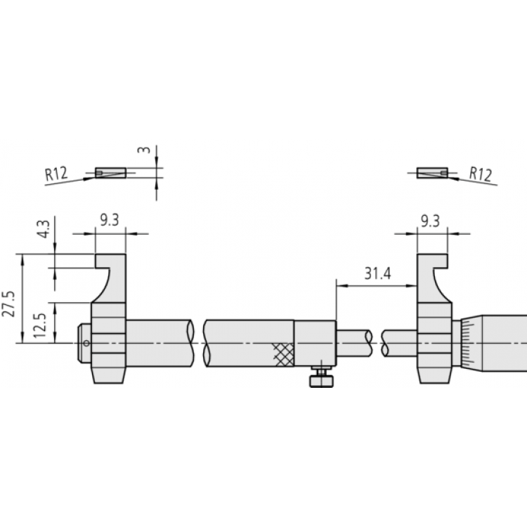 Mitutoyo Mekanik İç Çap Mikrometresi 50-75mm, 0,01mm | 145-187