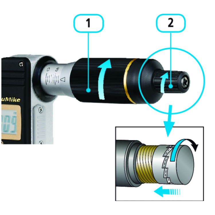 Mitutoyo Dijital Dış Çap Mikrometresi 'QuantuMike' 25-50 mm | 293-141-30