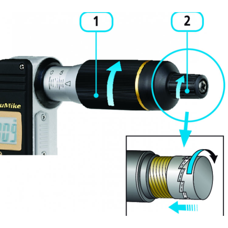 Mitutoyo Dijital Dış Çap Mikrometresi (QuantuMike) 25-50 mm | 293-146-30
