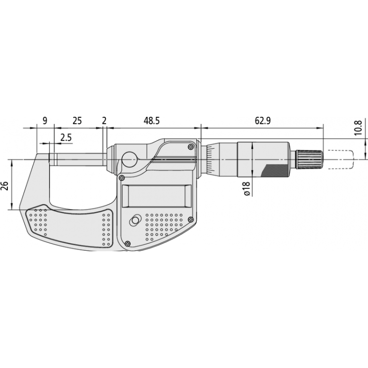 Mitutoyo Dijital Dış Çap Mikrometresi 25-50 mm | 293-241-30