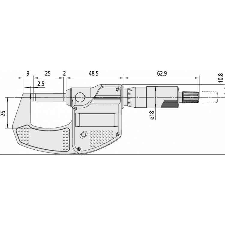 Mitutoyo Dijital Dış Çap Mikrometresi 0-25 mm | 293-821-30