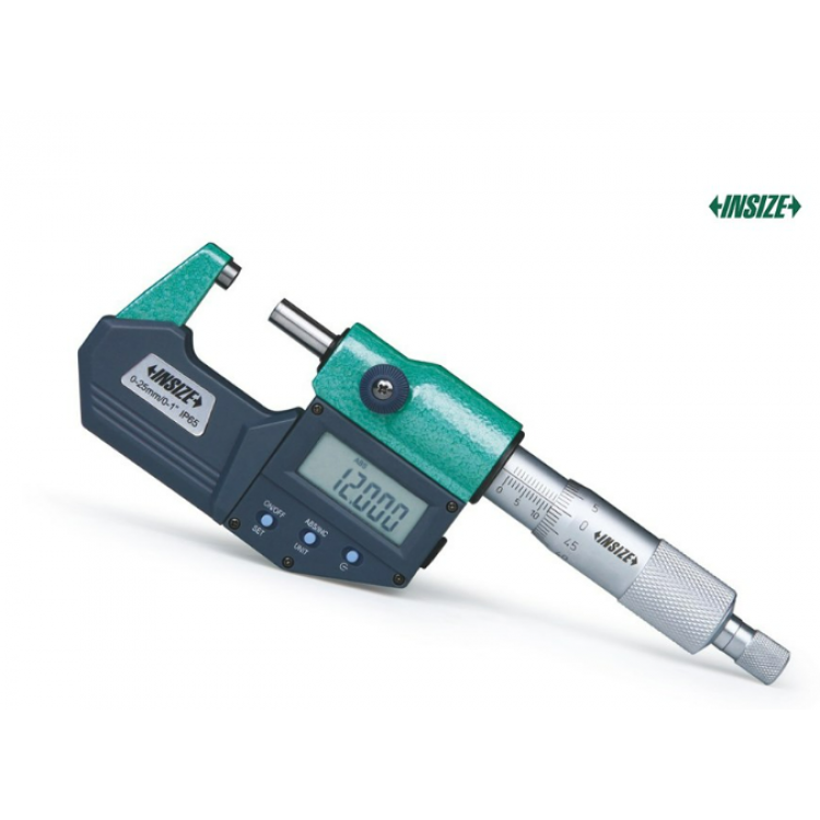 Insize Dijital Dış Çap Mikrometresi IP65 (Bilgi Çıkışlı) | 3101-25A