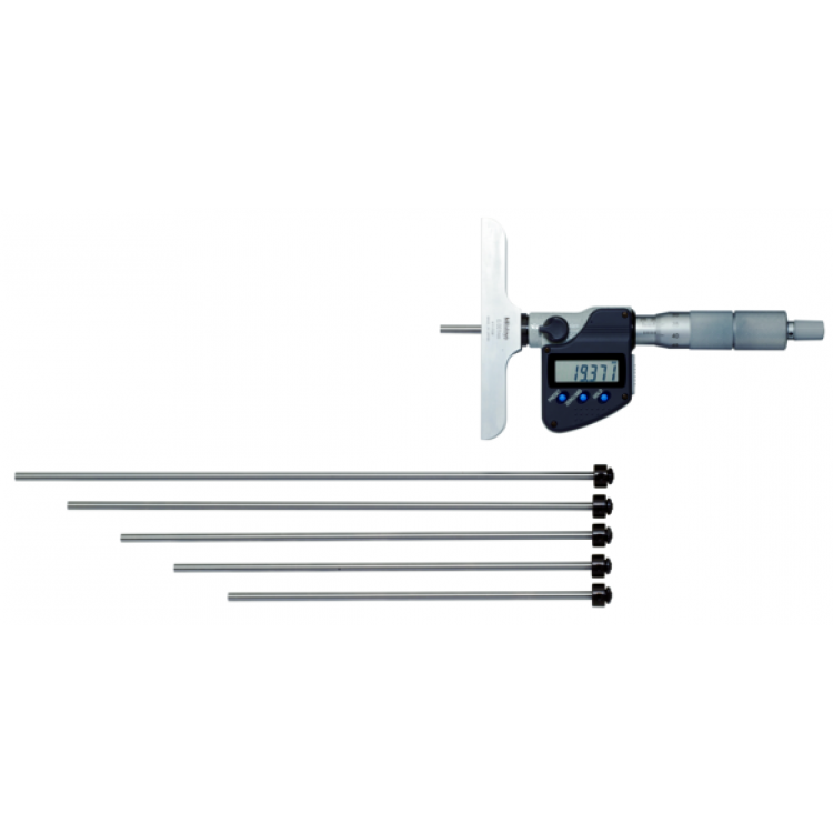 Mitutoyo Dijital Derinlik Mikrometresi 0-150 mm (Değiştirilebilir Çubuklar) | 329-250-30