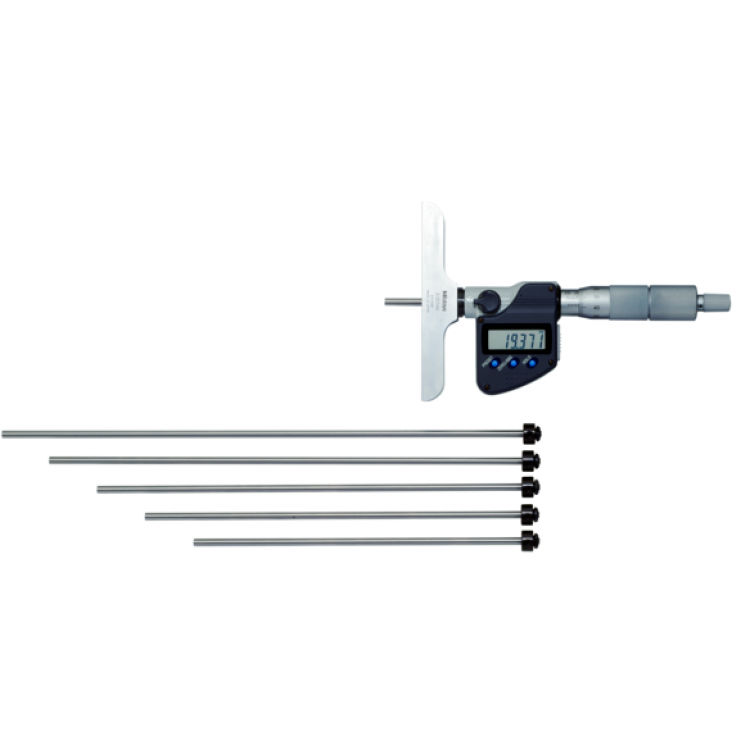 Mitutoyo Dijital Derinlik Mikrometresi 0-300 mm (Değiştirilebilir Çubuklar) | 329-251-30