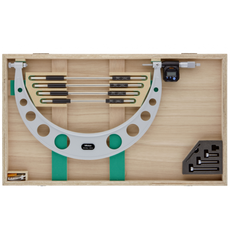 Mitutoyo Değiştirilebilir Uçlu Dijital Dış Çap Mikrometresi (Bilgi Çıkışlı) 300-400 mm | 340-520