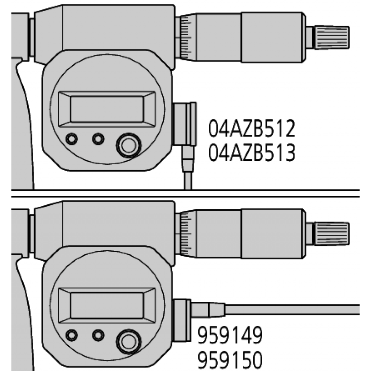 Mitutoyo Değiştirilebilir Uçlu Dijital Dış Çap Mikrometresi (Bilgi Çıkışlı) 600-700 mm | 340-523