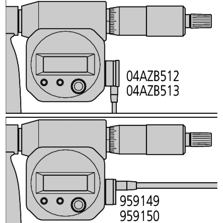 Mitutoyo Değiştirilebilir Uçlu Dijital Dış Çap Mikrometresi (Bilgi Çıkışlı)700-800 mm | 340-524