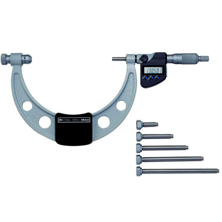Mitutoyo Değiştirilebilir Uçlu Dijital Dış Çap Mikrometresi (Bilgi Çıkışlı) 800-900 mm | 340-525