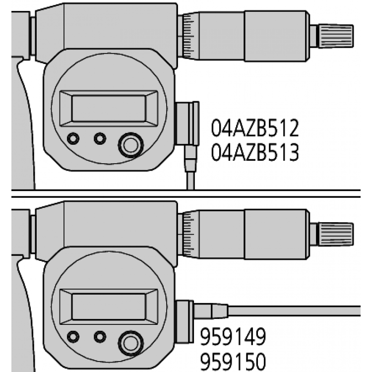Mitutoyo Değiştirilebilir Uçlu Dijital Dış Çap Mikrometresi (Bilgi Çıkışlı)900-1000 mm | 340-526