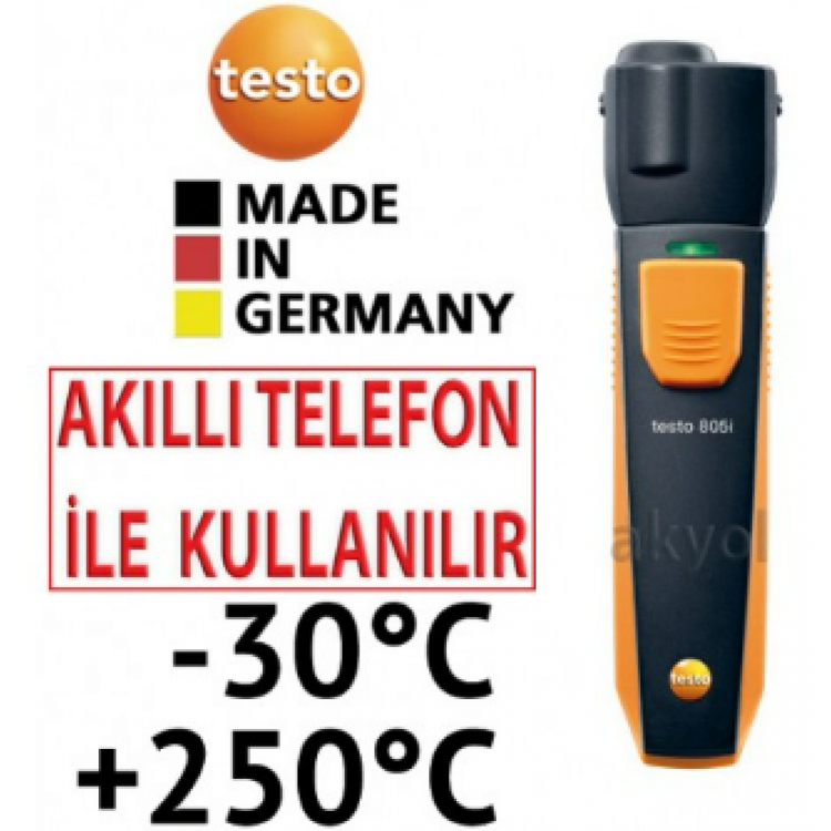Testo 805i Akıllı Lazerli Sıcaklık Ölçer 250°C