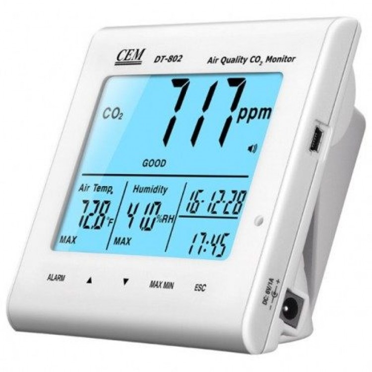 Cem DT-802 Hava Kalitesi Ölçüm Cihazı, Karbondioksit Ölçer
