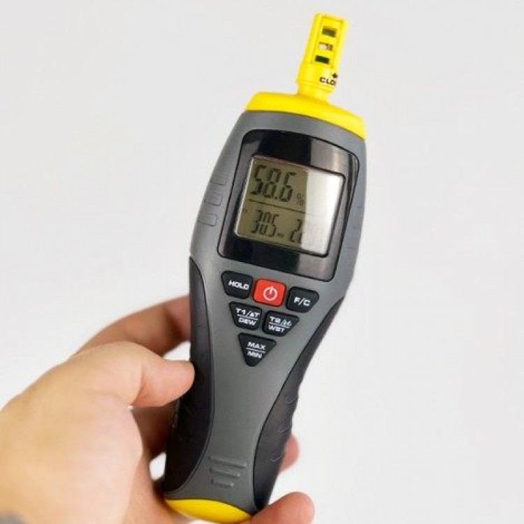 KC-321C Taşınabilir Ortam Sıcaklık Nem Ölçer  Harici Problu Isı Ölçer