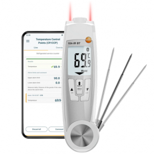 Testo 104 IR BT Akıllı Lazerli ve Problu Gıda Termometresi Testo 104 IR BT Akıllı Lazerli ve Problu Gıda Termometresi