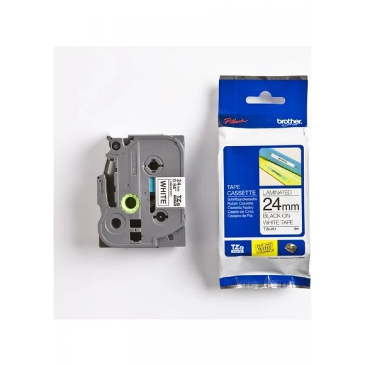 Brother TZE-251 BEYAZ ETİKETTE SİYAH 24 mm X 8 mt. (Muadil etiket) Brother TZE-251 BEYAZ ETİKETTE SİYAH 24 mm X 8 mt. (Muadil etiket)