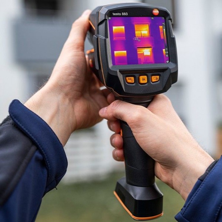 Testo 883 Profesyonel Termal Kamera Sıcaklık ve Su Kaçağı Tespit Cihazı Testo 883 Profesyonel Termal Kamera Sıcaklık ve Su Kaçağı Tespit Cihazı