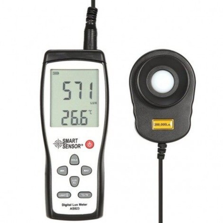 Smart Sensor AS 823 Spiral Kablolu Işık Ölçer Lüksmetre Smart Sensor AS 823 Spiral Kablolu Işık Ölçer Lüksmetre
