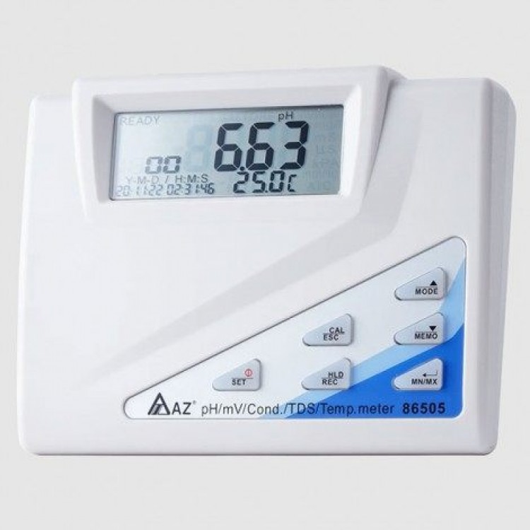 AZ 86505 Masa Tipi pH | mV | İletkenlik | TDS | Tuzluluk | Sıcaklık Ölçer AZ 86505 Masa Tipi pH | mV | İletkenlik | TDS | Tuzluluk | Sıcaklık Ölçer