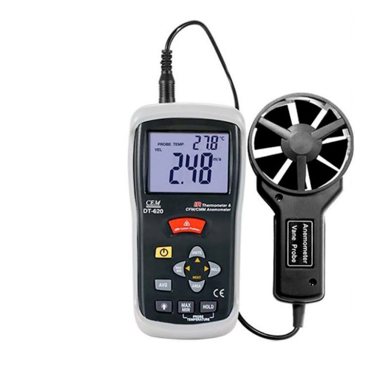 Cem DT-620 CFM/CMM Anemometre ve Kızılötesi Termometre Cem DT-620 CFM/CMM Anemometre ve Kızılötesi Termometre