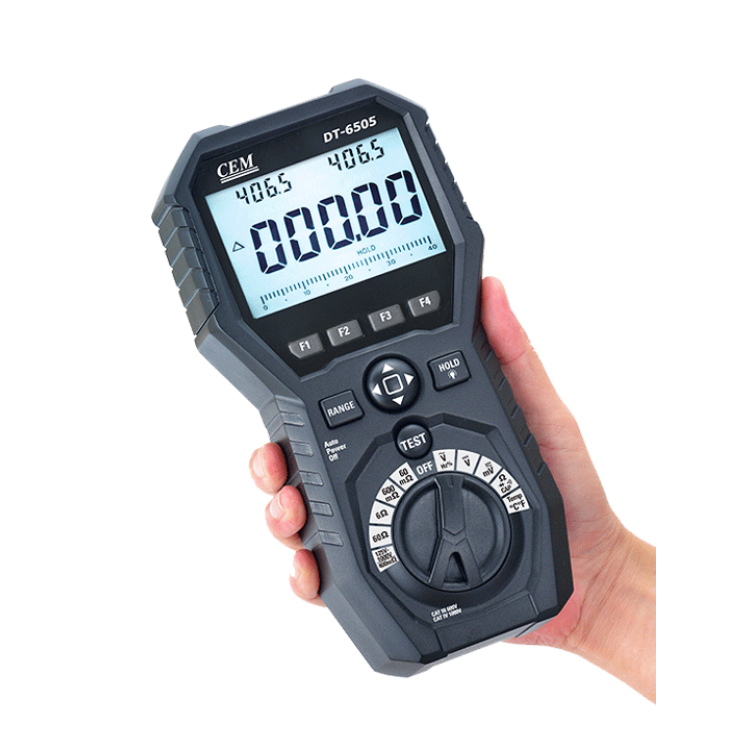 CEM DT-6505 Yalıtım Test Cihazı, True RMS Multimetreli Yüksek Çözünürlüklü Mikro-Ohmmetre CEM DT-6505 Yalıtım Test Cihazı, True RMS Multimetreli Yüksek Çözünürlüklü Mikro-Ohmmetre