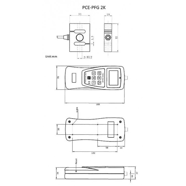 PCE DİNAMOMETRE | PCE-PFG 2K