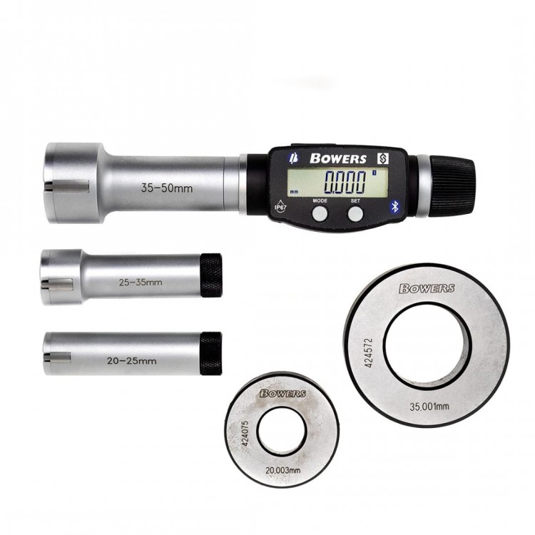 BOWERS Dijital 3 Nokta Temaslı İç Çap Mikrometre Seti 20-50mm | SXTD5M-BT BOWERS Dijital 3 Nokta Temaslı İç Çap Mikrometre Seti 20-50mm | SXTD5M-BT