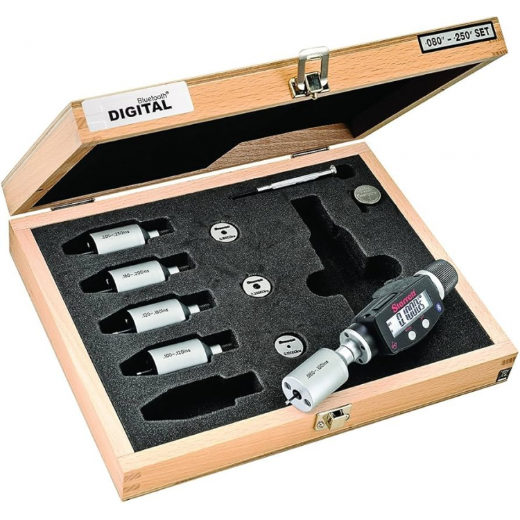 BOWERS Dijital Mikrometre Seti 0.080-0.250″ | SXTD1i-BT