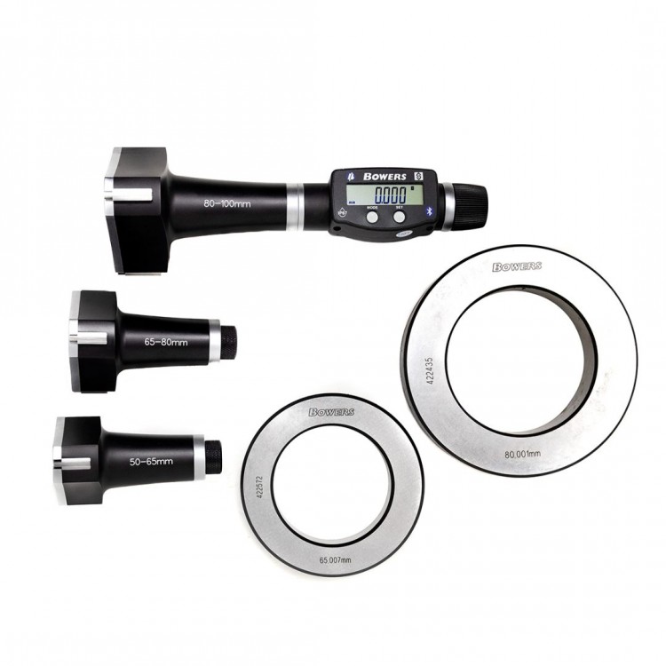 BOWERS Dijital 3 Nokta Temaslı İç Çap Mikrometre Seti 50-100mm | SXTD6M-BT