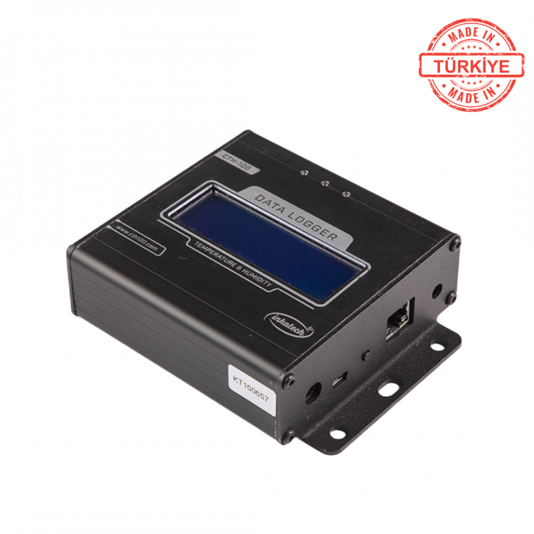 CTH100 - Ethernet Bağlantılı Sıcaklık ve Nem Takip Cihazı CTH100 - Ethernet Bağlantılı Sıcaklık ve Nem Takip Cihazı