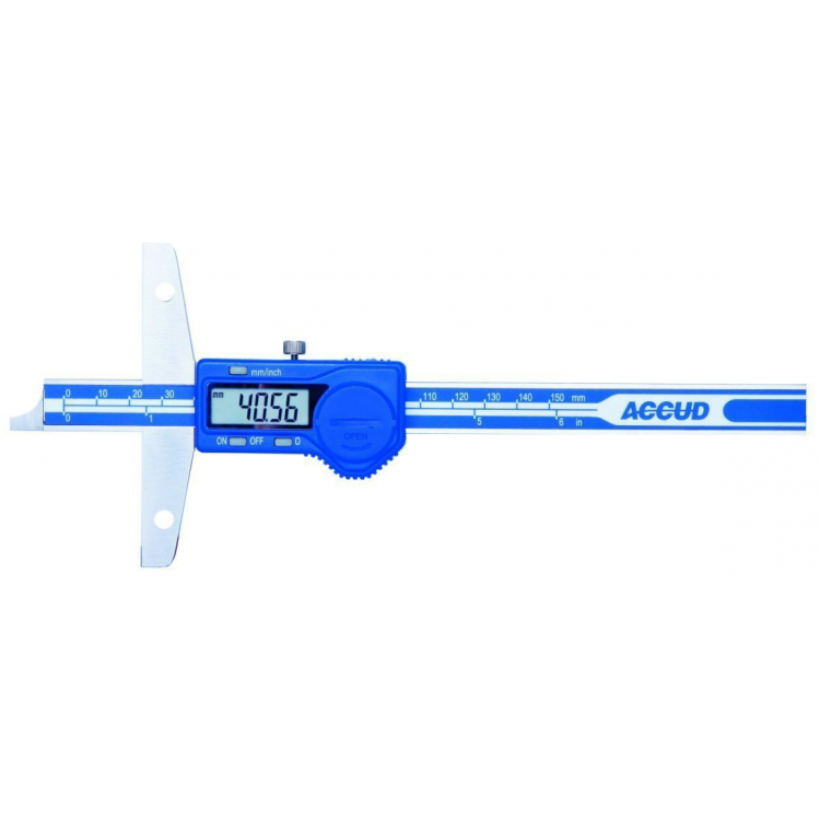 Accud Uzatma İçin Delikli Dijital Derinlik Kumpası 200mm  | 191-008-11