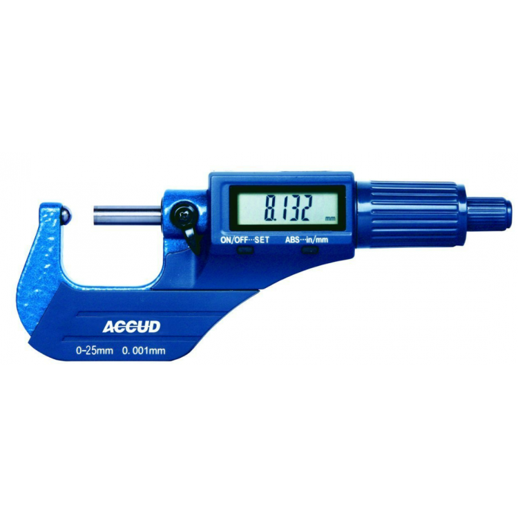 ACCUD Dijital Boru Et Kalınlığı Mikrometresi 0-25mm  | 331-001-03