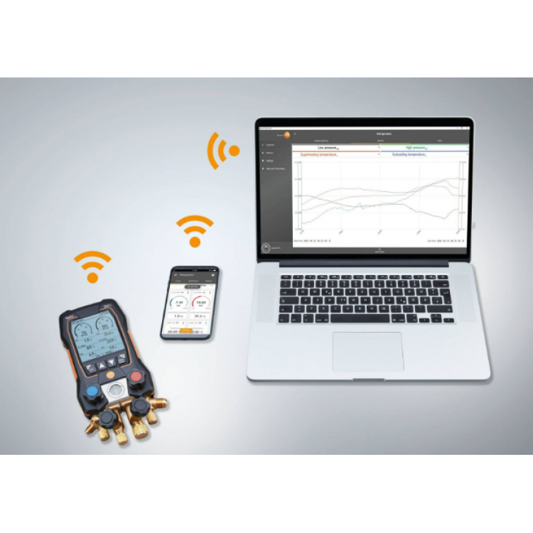 Testo Akıllı Dijital Manifold Seti '4 Yollu Valf'  | Testo 557S