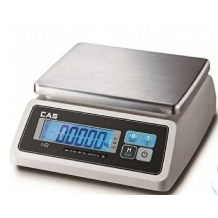 CAS SWII-W LCD Paslanmaz Ve Su Korumalı Terazi 6 Kg/2g (Onaylı)