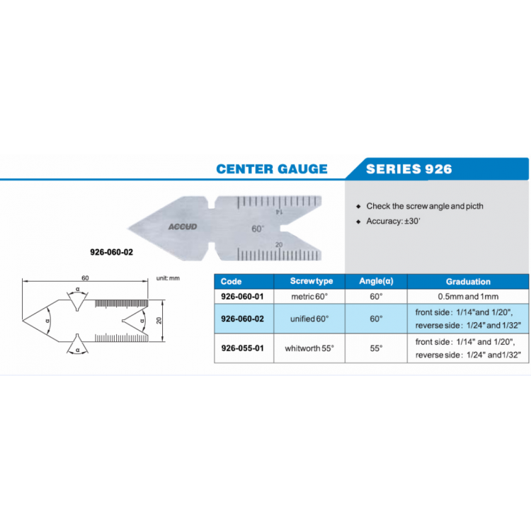 ACCUD Diş Mastarı  | 926-060-01