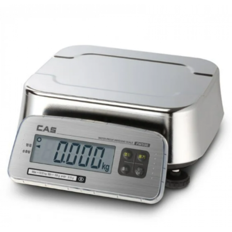 CAS FW 500C Paslanmaz ve Su Korumalı Terazi 30 Kg/10g (Onaylı)