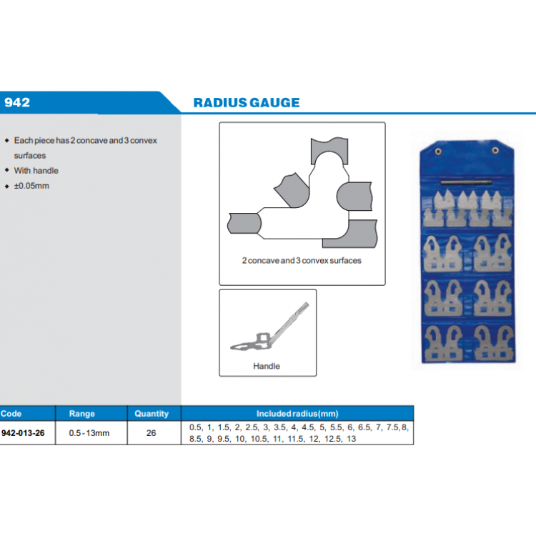 ACCUD Radyüs Mastar Seti  | 942-013-26
