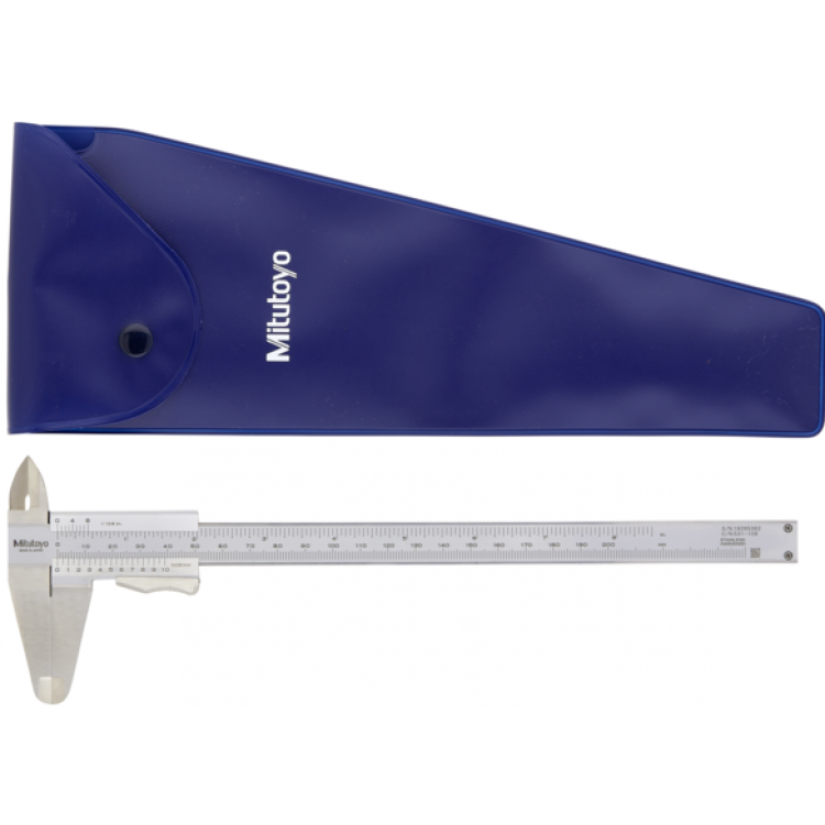 Mitutoyo Başparmak Kelepçeli Vernier Kaliper 0-200mm/0-8'',0,05mm, Metrik/İnç  | 531-108